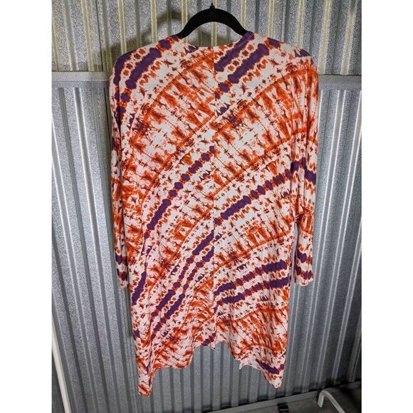 Palmetto Moon Kimono Cardigan Colorful Coverup Boho Open Front Size Large Clemso - Picture 2 of 4